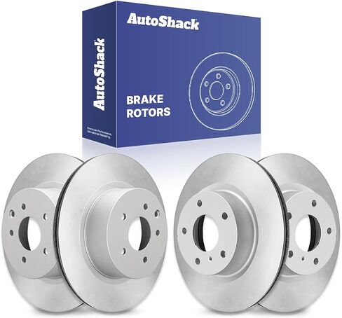 AutoShack Front and Rear Drilled Slotted Brake Rotors Silver Set of 4 Replacement for Nissan 370Z 350Z INFINITI M35 G25 QX50 M45 EX37 2005-2008 G35 2008-2012 EX35 2009-2013 G37 2015 Q40 BRKPKG038974 in Saudi Arabia