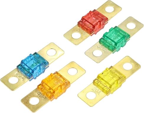 Car Audio Fuse Power Fuse Holder 30-150A Stereo Audio Single Way Fuse Holder Power Distribution Block Fusebox Car Fuse(5PC Fuse-2,No Fuse) in Saudi Arabia