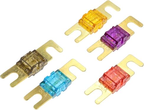 Car Audio Fuse Power Fuse Holder 30-150A Stereo Audio Single Way Fuse Holder Power Distribution Block Fusebox Car Fuse(5PC Fuse-2,No Fuse) in Saudi Arabia