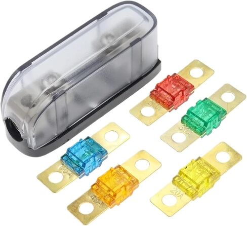 Car Audio Fuse Power Fuse Holder 30-150A Stereo Audio Single Way Fuse Holder Power Distribution Block Fusebox Car Fuse(1PC Fuse Holder,20A) in Saudi Arabia
