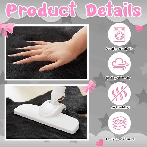 Pink Bow Rug for Bedroom 2 x 3 ft Coquette Bow Soft Faux Sheepskin Fur Area Rug Small Cute Fluffy Bedside Shaggy Carpet for Girls Room Decor Locker Mat Nursery Playing Room Home Floor in Saudi Arabia