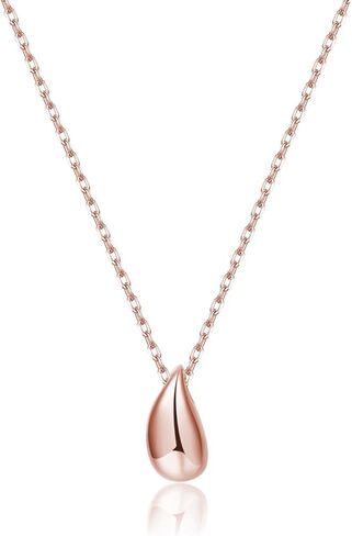 SLUYNZ 925 Sterling Silver Chunky Teardrop Choker Necklace for Women Teens Pear Pendant Necklace in Saudi Arabia