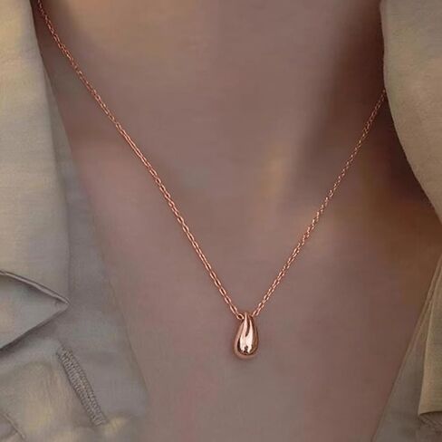 SLUYNZ 925 Sterling Silver Chunky Teardrop Choker Necklace for Women Teens Pear Pendant Necklace in Saudi Arabia