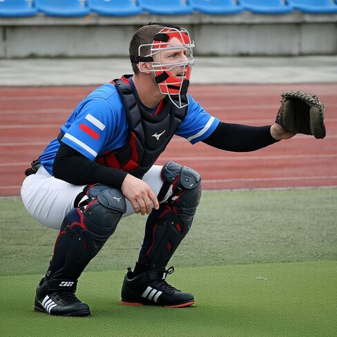 Baseball Catchers Mask, Umpire Mask, Traditional & Lightweight, Protect Ears & Throat, Full-Face Protection with Wide Field Vision, Baseball & Softball, Maximum Protection in Kuwait