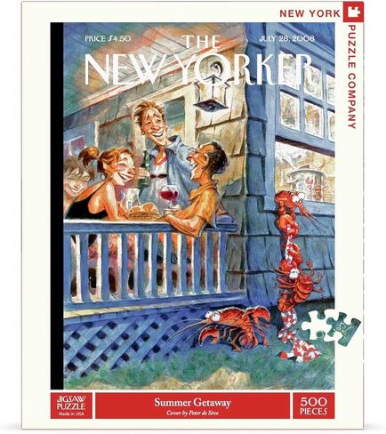 New York Puzzle Company - New Yorker Seaside Cafe - 500 قطعة Jigsaw Puzzle in Kuwait