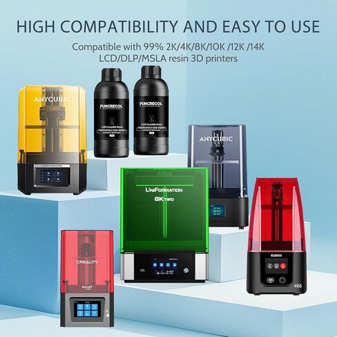 راتنجات الطابعة ثلاثية الأبعاد القابلة للمربعة سهلة الطباعة وحرقها للأجزاء المعدنية والمعادن ، وراتنج مجوهرات مع انخفاض محتوى الرماد المتوافق مع طابعة راتنجات 405 نانومتر 1000 جرام in Kuwait