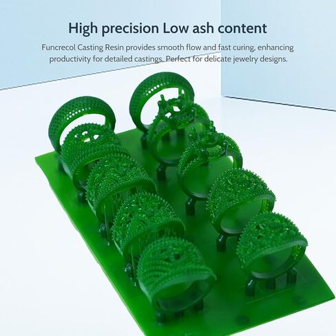 راتنجات الطابعة ثلاثية الأبعاد القابلة للمربعة سهلة الطباعة وحرقها للأجزاء المعدنية والمعادن ، وراتنج مجوهرات مع انخفاض محتوى الرماد المتوافق مع طابعة راتنجات 405 نانومتر 1000 جرام in Kuwait