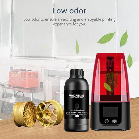 راتنجات الطابعة ثلاثية الأبعاد القابلة للمربعة سهلة الطباعة وحرقها للأجزاء المعدنية والمعادن ، وراتنج مجوهرات مع انخفاض محتوى الرماد المتوافق مع طابعة راتنجات 405 نانومتر 1000 جرام in Kuwait