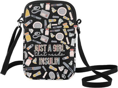 G2TUP Diabetes Insulin Crossbody Bag Diabetes Awareness Gifts Just A Gil That Needs Insulin Shoulder Bag Diabetic Supply Kit in Saudi Arabia