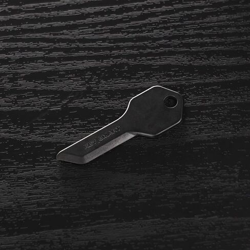 فتاحة صندوق الأمان KeySmart - فتاحة حزمة آمنة على شكل مفتاح للحمل اليومي، مع حماية للأصابع تناسب تمامًا سلسلة المفاتيح أو داخل KeySmart (أسود) in Kuwait