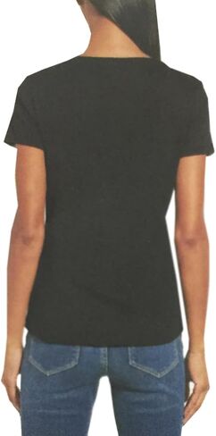 DKNY النسائية القصيرة الأكمام طاقم الرقبة تي شى (كبير ، أبيض) in Kuwait