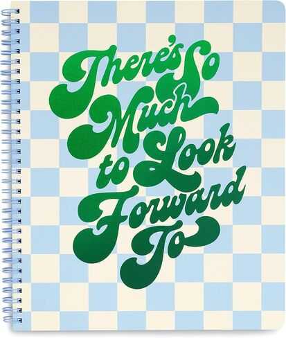 ban.do Floral Large Spiral Notebook, 11" x 9" with Pockets and 160 College Ruled Pages, Making It Up As I Go in Saudi Arabia