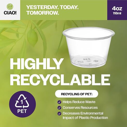 CIAO! 2OZ PP Clear Portion Cup, Lids Sold Separately (Case of 2,500) in Kuwait
