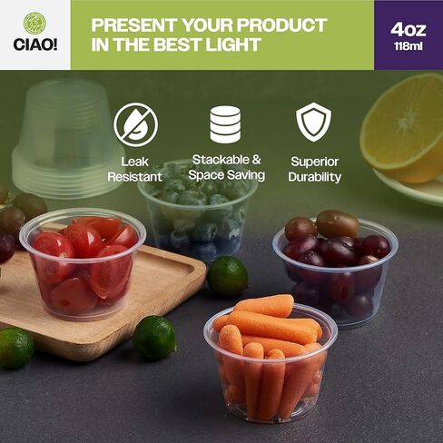 CIAO! 2OZ PP Clear Portion Cup, Lids Sold Separately (Case of 2,500) in Kuwait