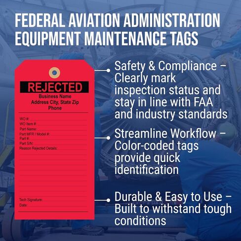 Tags 4 Less FAA Inspection Tags – Federal Aviation Administration Equipment Preventative Maintenance Labels for Quality Control, For Easy Record-Keeping & Documentation (Green Repairable, Pack of 100) in Saudi Arabia