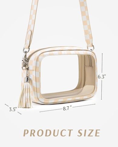 Clear Bag for Stadium Events, Clear Purse Stadium Approved Crossbody Bag for Concerts Sports Festivals Events Women in Saudi Arabia