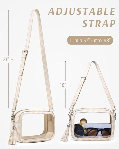 Clear Bag for Stadium Events, Clear Purse Stadium Approved Crossbody Bag for Concerts Sports Festivals Events Women in Saudi Arabia
