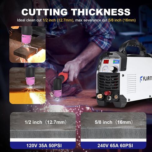 قاطع البلازما المشتعلة ، 65 AMP Plasma Cutter Machine 120V 240V 4/5 "(20mm) Max Cutting 1/2" (12.7mm) CLEAL CUTT IGBT HISTERTER TERPERTER TOUCH ARC BLASMA in Saudi Arabia