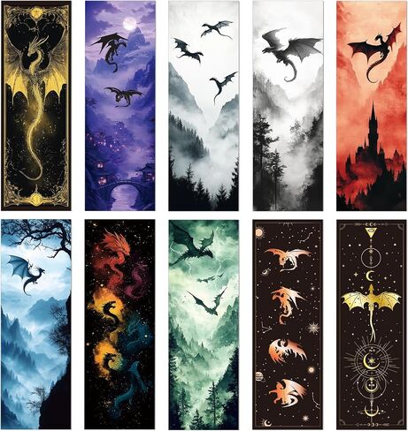 هدايا Cool Dragon Dragon - 20 PCS إشارة مرجعية رائعة لعشاق الكتب كتاب الرعب القوطية Mark Witchy Dragon Page Marker Gail in Kuwait