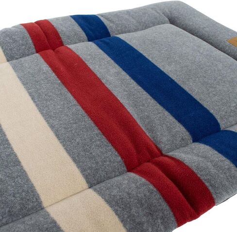 Pendleton Fleece Comfort Cushion Dog Bed - Cabin Stripe Shale, L in Saudi Arabia