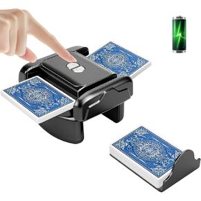 Rechargeable Automatic Card Shuffler for 1-2 Decks, Low Noise & Portable Electric Shuffling Machine for Poker, Blackjack, UNO, Texas Hold'em, Skip-Bo, Phase 10 in Kuwait