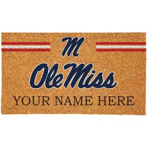 Team Sports America NCAA University of Mississippi College Personalized Coir Door Mat, 18 x 30 Inches Custom Name Doormat, Front Door Welcome Mats in Saudi Arabia
