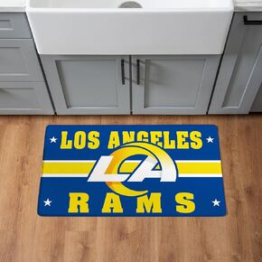 NFL Los Angeles Rams Indoor Entrance Mat, 30"x18" Anti-Fatigue Kitchen Mats and Rugs, Non Slip Backing, PVC Waterproof Ergonomic Comfort Mat for Entryway, Kitchen, Man Cave, Office, Sink, Laundry in Saudi Arabia