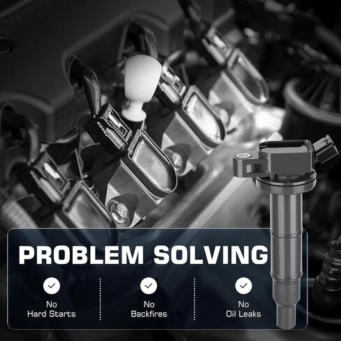مجموعة من 6 ملفات إشعال 3.0L 3.2L 3.5L متوافقة مع أكورا لهوندا 2001 2002 2003 2004 2005 2006 2007 2008 أكورد 2009 2010 أوديسي CL RL TL 3.0L 3.2L 3.5L لفائف ل UF242 C1221 30520P8EA01 in Kuwait