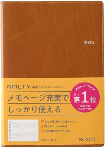 NOLTY Ecri B6 Memo Weekly Planner 2025, April Start, Japanese Edition, Navy in Kuwait