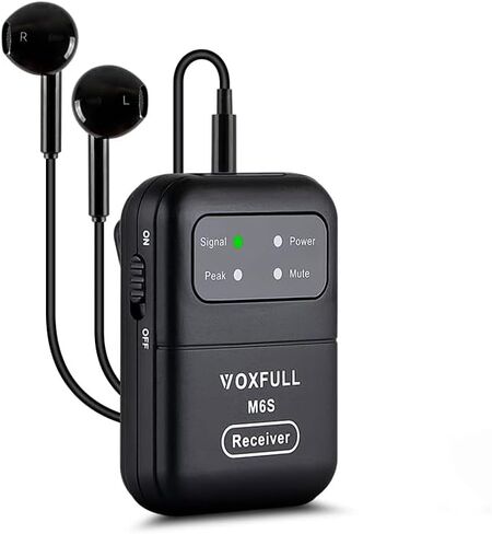 Stereo Wireless in Ear Monitor System 2.4G Wireless IEM System with Transmitter Clip on Receiver Automatic Pairing in-Ear Monitoring for Church,Stage,Live Performance (M6S) in Saudi Arabia