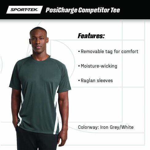 Sport-Tek Colorblock Posicharge Tee Tee in Saudi Arabia
