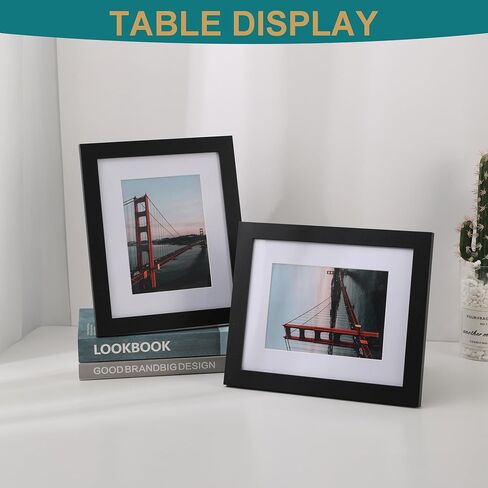 11x14 مجموعة إطار صورة من 4 ، إطارات صور خشبية طبيعية 11 × 14 مع الزجاج plexi ، عرض 8x10 مع حصيرة أو 11x14 بدون حصيرة ، شاشة الطاولة أو شنق الجدار. in Saudi Arabia