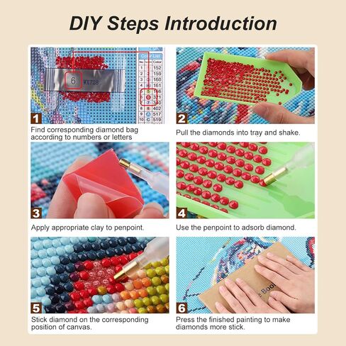 مجموعات الطلاء الماس FHBUBPUP 5D للبالغين ، وأطقم فن الذئب الماس للمبتدئين ، DIY Full Drill Round Diamond Dot Gem ، هدية حرفية مناسبة لزينة الجدار المنزلي 12 × 12 بوصة in Kuwait