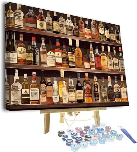 TUMOVO Books Paint by Numbers Kit for Adults, Adult Paint by Number Kits on Canvas Vintage Book, Oil Hand Painting Drawing for Beginner, Acrylic Painting Kits for Gift Home Decor 16"x20"(Frameless) in Saudi Arabia