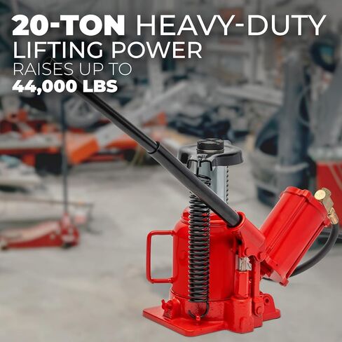 Stark USA 50-Ton Air Hydraulic Floor Jack (100,000 lbs) Capacity Handle Bottle Jack Built-In Wheels Maneuverability, Garage Repair Truck Shops Air Jack in Kuwait