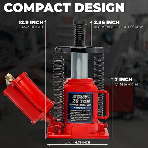 Stark USA 50-Ton Air Hydraulic Floor Jack (100,000 lbs) Capacity Handle Bottle Jack Built-In Wheels Maneuverability, Garage Repair Truck Shops Air Jack in Kuwait
