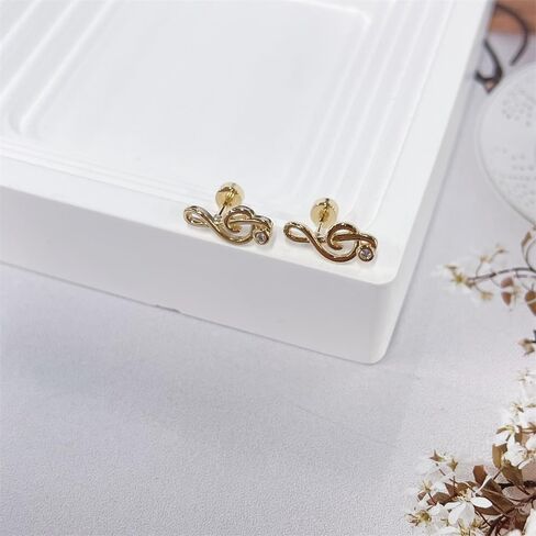 20G موسيقى ملاحظة تشيك استخدام المسمار مسطح ظهر صغير صغير أقراط للنساء للنساء غضروف من الفولاذ المقاوم للصدأ Tragus لطيف بسيطة صغيرة in Saudi Arabia