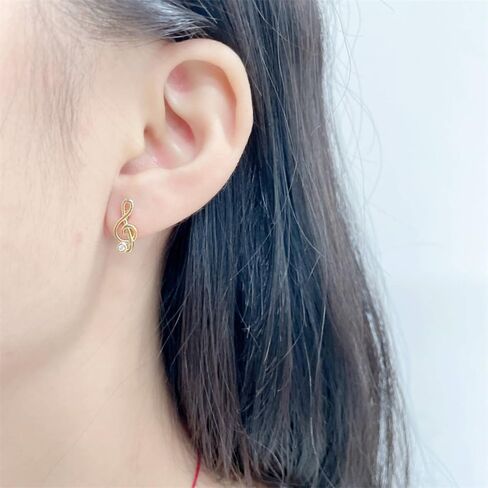 20G موسيقى ملاحظة تشيك استخدام المسمار مسطح ظهر صغير صغير أقراط للنساء للنساء غضروف من الفولاذ المقاوم للصدأ Tragus لطيف بسيطة صغيرة in Saudi Arabia