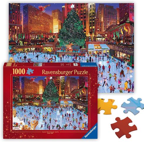 Ravensburger Rockefeller Center Joy 1000 Piece Jigsaw Holiday Puzzle for Adults - 12000420 - Handcrafted Tooling, Made in Germany, Every Piece Fits Together Perfectly in Saudi Arabia