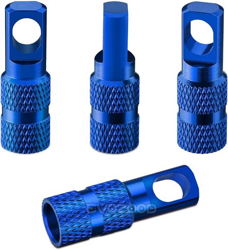 أغطية غبار الجذعية في Presta Valve مع صمامات مزيل الصمامات - الأغطية ذات الوزن الأوليوانيوم أغطية صمام هواء للدراجات على الطريق - 4 حزمة in Kuwait