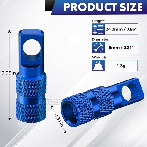 أغطية غبار الجذعية في Presta Valve مع صمامات مزيل الصمامات - الأغطية ذات الوزن الأوليوانيوم أغطية صمام هواء للدراجات على الطريق - 4 حزمة in Kuwait