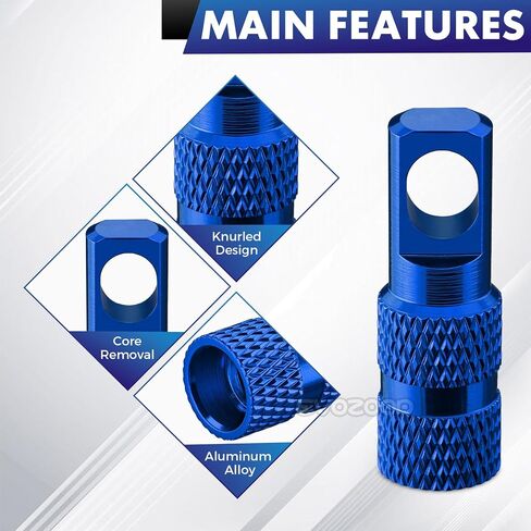 أغطية غبار الجذعية في Presta Valve مع صمامات مزيل الصمامات - الأغطية ذات الوزن الأوليوانيوم أغطية صمام هواء للدراجات على الطريق - 4 حزمة in Kuwait