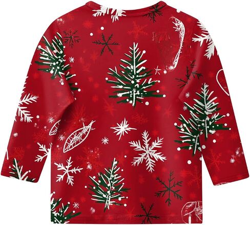 Christmas Shirts for Girls Funny Holiday 3/4 Sleeve Cute Shirts 3/4 Length Sleeve Crew Neck Tops Loose Holiday Blouses in Saudi Arabia