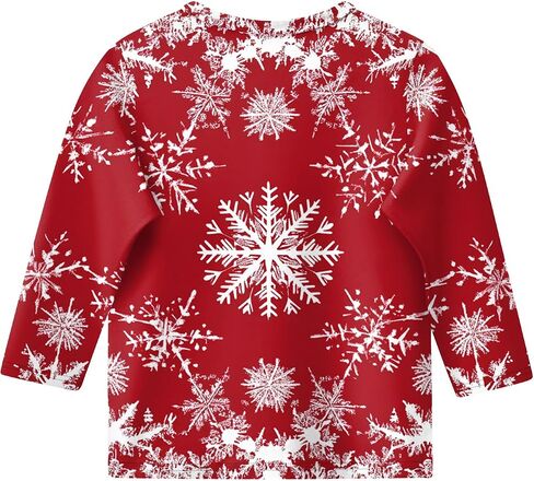 Christmas Shirts for Girls Funny Holiday 3/4 Sleeve Cute Shirts 3/4 Length Sleeve Crew Neck Tops Loose Holiday Blouses in Kuwait
