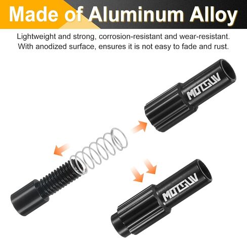 HARFINGTON 5pcs Bike Inline Cable Adjuster Aluminum Alloy Brake Cable Gear Shift Connector Indexed Inline Cable Tension Adjuster Housing Screws for Mountain and Road Bikes, Gray in Saudi Arabia