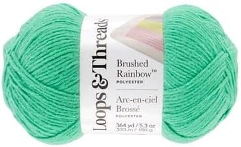 Baby Rainbow Yarn by Loops & Threads - Yarn for Knitting, Crochet, Weaving, and Arts & Crafts - Snow White, Polyester, 5.3 oz in Kuwait