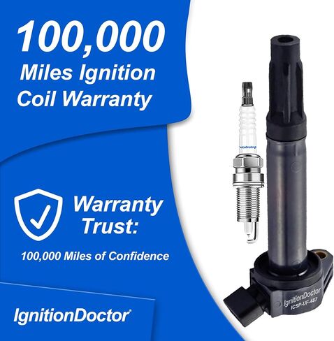 مجموعة من 4 سدادات شرارة Iridium وحزمة ملف الإشعال UF596 متوافقة مع Toyota Corolla 2009-2018 Prius Matrix V ، Lexus CT200H 2011-2017 ، Scion XD & Pontiac Vibe 1.8L L4 UF619 in Saudi Arabia