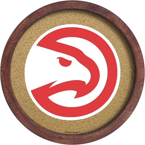 The Fan-Brand NBA Houston Rockets: Faux Barrel Framed Cork Board- Sports Decor for Home, Game Room, Fan Cave & Garage - USA Made in Kuwait