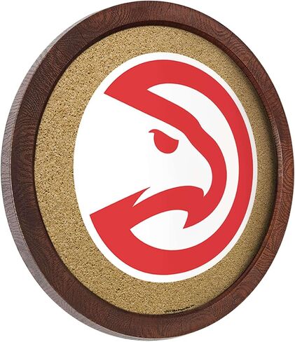 The Fan-Brand NBA Houston Rockets: Faux Barrel Framed Cork Board- Sports Decor for Home, Game Room, Fan Cave & Garage - USA Made in Kuwait