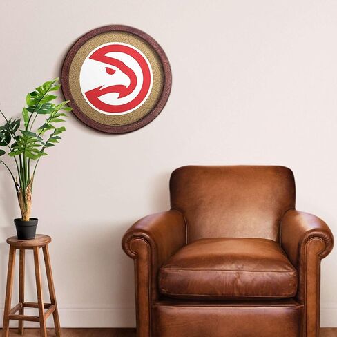 The Fan-Brand NBA Houston Rockets: Faux Barrel Framed Cork Board- Sports Decor for Home, Game Room, Fan Cave & Garage - USA Made in Kuwait